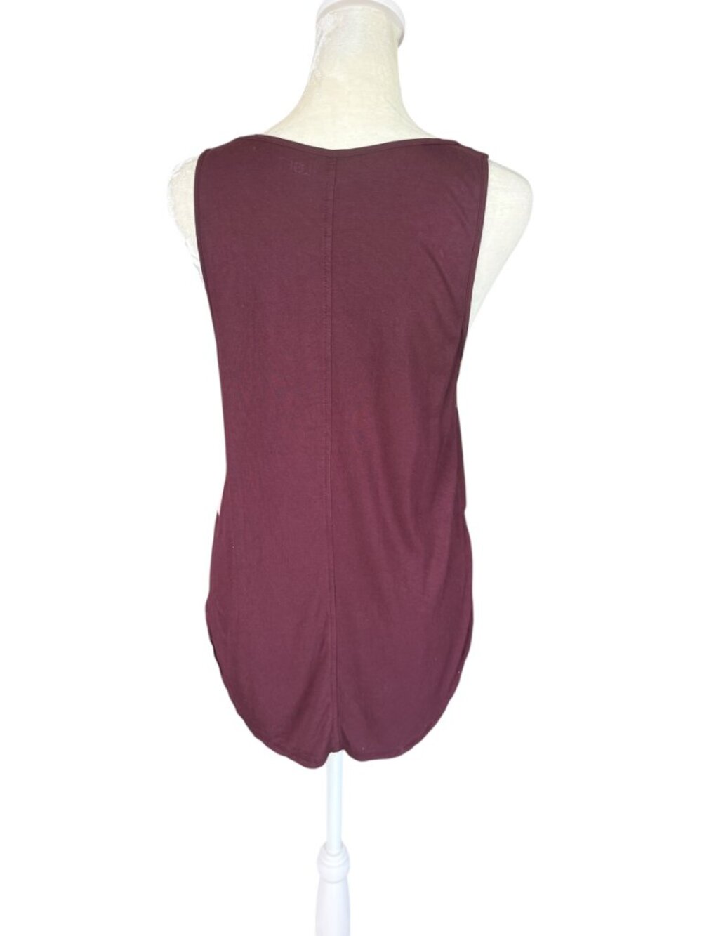 LOFT Outlet plum sheer-like v-neck sleeveless tank top women's size Small - Picture 4 of 7